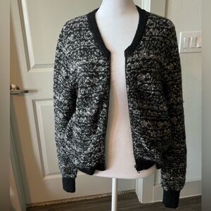 American Vintage Black and White alpaca Cardigan